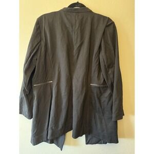 Plus Size Alfani Black Blazer With Zipper Accents Size 18